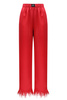 Satynowe czerwone  spodnie Scarlet