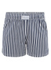Szorty męskie w paski - biały i granatowy