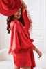 Satynowy czerwony szlafrok Esmeralda