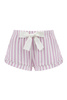 Szorty damskie SYLVIA - w biało-wrzosowe paski                                                                                