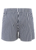 Szorty męskie w paski - biały i granatowy