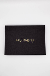 Pudełko prezentowe grafitowe - ze złotym logiem Bohomoss