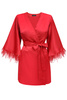 Satynowy czerwony szlafrok Esmeralda