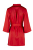 Szlafrok damski Pocahontas - satynowy czerwony z rozszerzonymi rękawami
