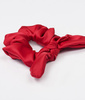 Gumka do włosów - satynowa czerwona z ozdobną kokardą