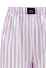 Spodnie damskie  SYLVIA -  długie spodnie  w biało-wrzosowe paski