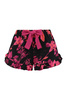 Szorty damskie LETISSIA - w różowe kwiaty na czarnym tle