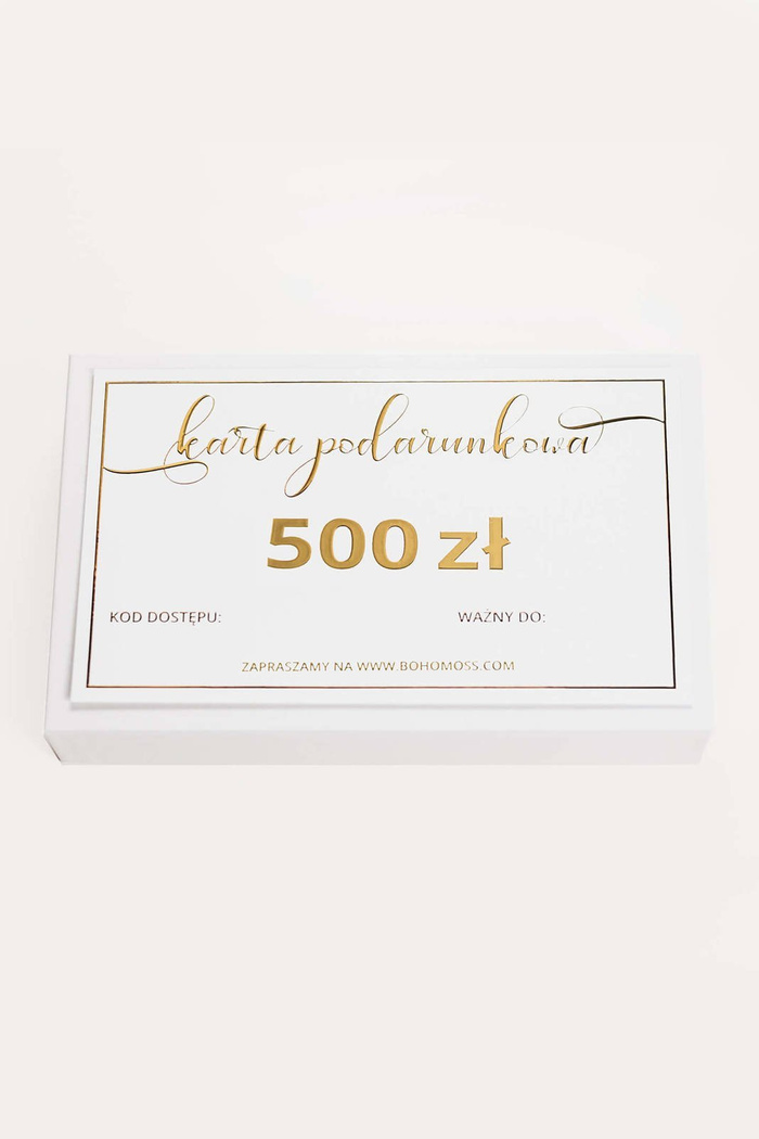 Karta podarunkowa o wartości - 500 zł