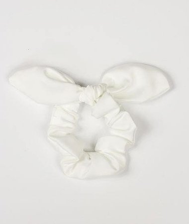 Gumka do włosów - satynowa ecru z ozdobną kokardą