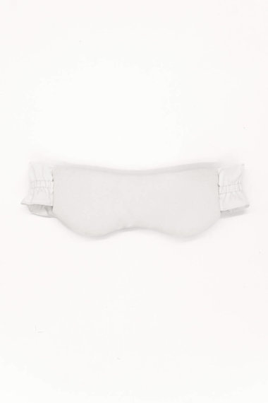 Opaska na oczy z falbanką -ecru