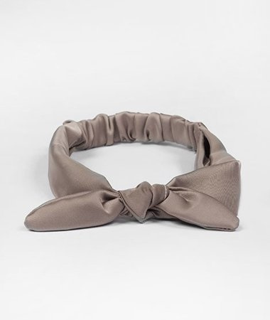 Opaska do włosów z kokardką - brudny róż