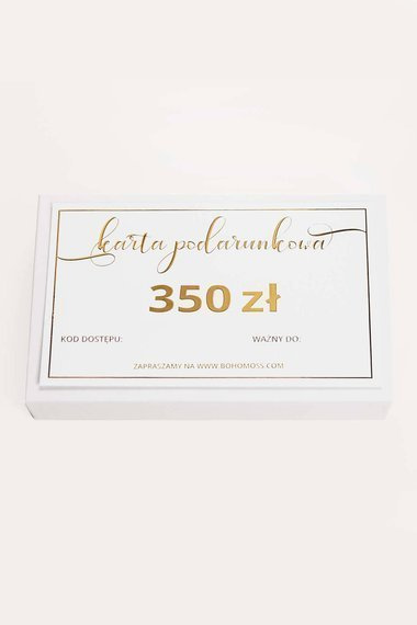 Karta podarunkowa o wartości - 350 zł