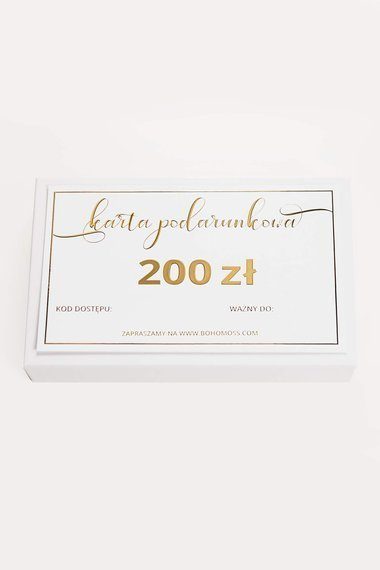 Karta podarunkowa o wartości - 200 zł