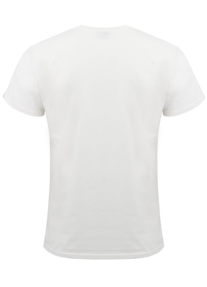 T shirt męski - biały z krótkimi rękawami